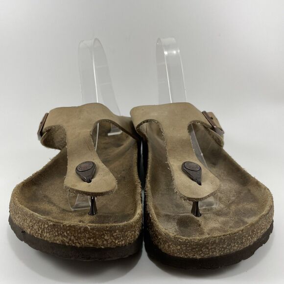 Birkenstock Gizeh Thong Sandals Womens Size 41 US Size 10-10.5 Brown Leather - Picture 2 of 9